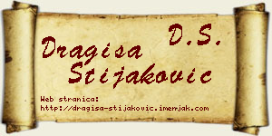 Dragiša Stijaković vizit kartica